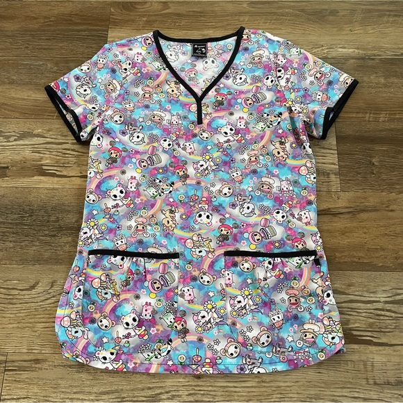 Koi tokidoki over the rainbow scrub top XS - Picture 2 of 8